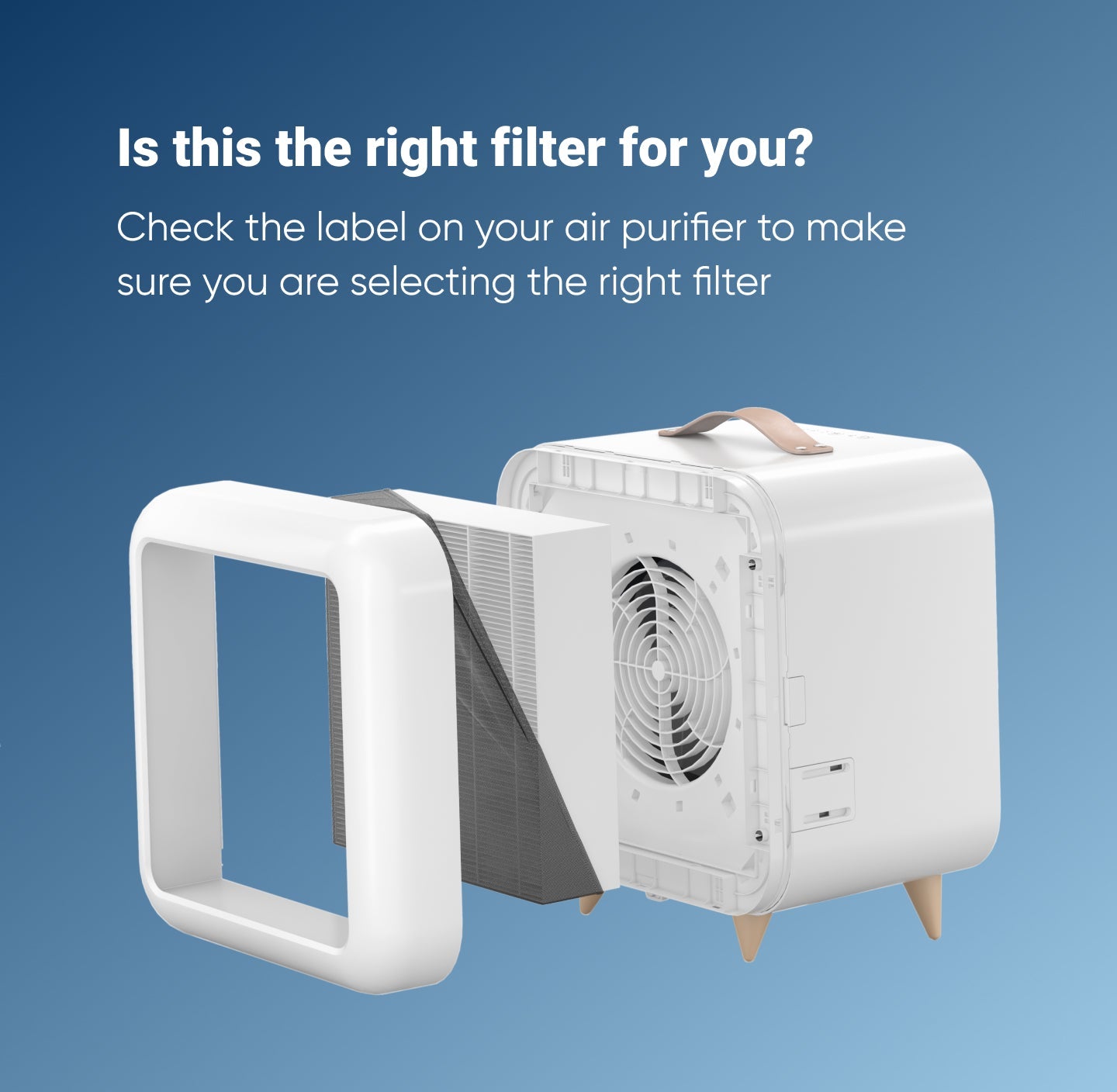 Filtro de partículas de ventilador puro azul