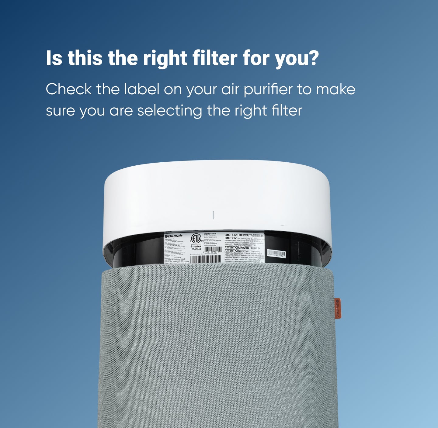 Filtre d'allergène Blue Pure 511i MAX