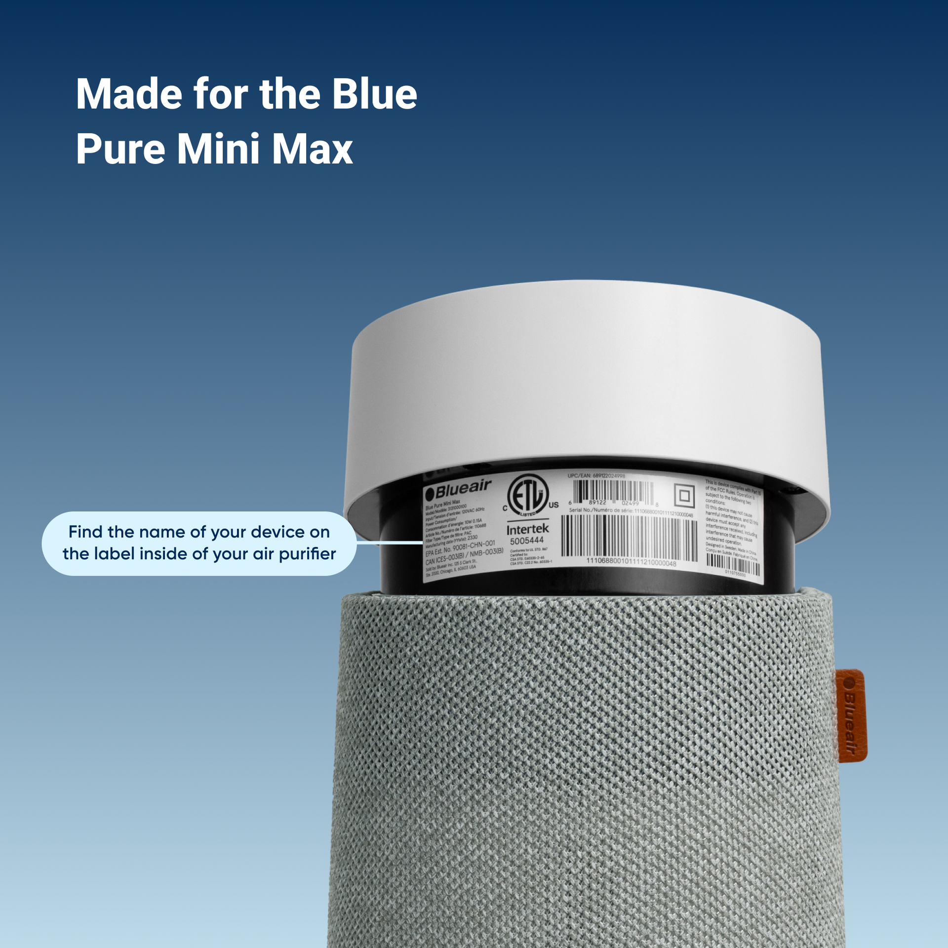 Filtro azul Pure Mini Max Allogenblock